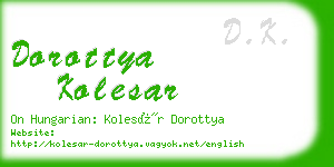 dorottya kolesar business card